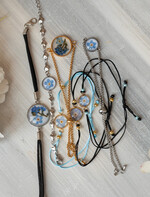 Prezenty dla świadków podziękowania dla świadkowej Elegancki prezent dla Świadkowej, bransoletka z niezapominajką, wyjątkowy prezent na podziękowanie za świadkowanie, prezent dla świadkowej po ślubie 7