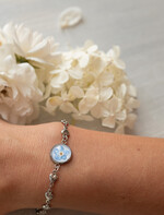 Prezenty dla świadków podziękowania dla świadkowej Elegancki prezent dla Świadkowej, bransoletka z niezapominajką, wyjątkowy prezent na podziękowanie za świadkowanie, prezent dla świadkowej po ślubie 5