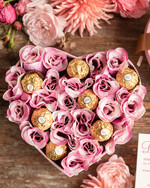 Prezenty dla świadków podziękowania dla świadkowej pudełko welurowe serce prezent podziękowanie dla świadkowej, flowerbox podziękowania dla druhny1