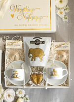  Prezenty dla Młodej Pary  Zestawy z Filiżanką lub Kubkiem Pomysł na prezent ślubny dla Młodej Pary, co dać zamiast kwiatów Parze Młodej, filiżanki dla Nowożeńców, prezent na ślub1