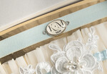 Panna Młoda  podwiązki ślubne tiulowa podwiązka ślubna, niebieska podwiązka ślubna, inicjały na podwiązce ślubnej, błękitna podwiązka z koronką, podwiązka ślubna koronkowa 4