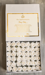 Prezenty dla Panny Młodej  zestawy w ozdobnych pudełkach  Gotowy Zapakowany Prezent dla Panny Młodej mydlane róże do kąpieli, elegancki prezent dla Panny Młodej0