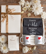  Prezenty dla Młodej Pary  zestawy koszulki z nadrukiem koszulki z imionami dla Pary Młodej w prezencie ślubnym 1