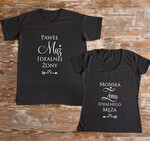  Prezenty dla Młodej Pary  zestawy koszulki z nadrukiem koszulki z imionami dla Pary Młodej w prezencie ślubnym 2