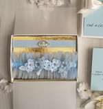 Prezenty dla Panny Młodej  podwiązki ślubne  Prezent dla Panny Młodej od Świadkowej, zestaw prezentowy na panieński, cos niebieskiego podwiązka ślubna1