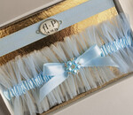 Prezenty dla Panny Młodej  podwiązki ślubne  Prezent dla Panny Młodej od Świadkowej, zestaw prezentowy na panieński, cos niebieskiego podwiązka ślubna2