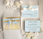 Prezenty dla Panny Młodej  podwiązki ślubne  Prezent dla Panny Młodej od Świadkowej z piórami, zestaw prezentowy na panieński, cos niebieskiego podwiązka ślubna0