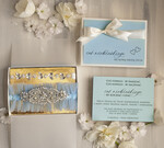 Prezenty dla Panny Młodej  podwiązki ślubne  Prezent dla Panny Młodej od Świadkowej, zestaw prezentowy na panieński, cos niebieskiego podwiązka ślubna0