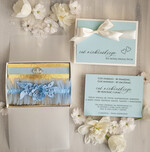 Prezenty dla Panny Młodej  podwiązki ślubne  Prezent dla Panny Młodej od Świadkowej, zestaw prezentowy na panieński, cos niebieskiego podwiązka ślubna0