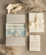 Prezenty dla Panny Młodej  podwiązki ślubne  Prezent dla Panny Młodej od Świadkowej, zestaw prezentowy na panieński, niebieska podwiązka dla Panny Młodej0