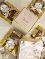 Prezenty dla świadków zestawy słodkości pudełka na prezenty Bombonierka exploding box - podziękowanie- dla świadkowej z bransoletką- czekoladki dla świadkowej - podziękowanie za świadkowanie 6