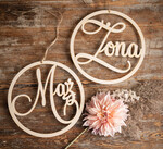 Dekoracje Sali weselnej/Dodatki do Zdjęć Kola Mąż Żona Koła Mąż i Żona - Obręcze Napisy Żona i Mąż na Ślub i Wesele0