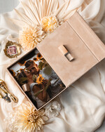 Albumy ślubne Pudełka na zdjęcia  pudełko na zdjęcia personalizowane welurowe pudełko na zdjęcia ślubne, pamiątka ślubu, pudełko od fotografa dla pary młodej, pomysł na prezent pudełko na zdjęcia 19