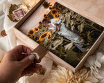 Albumy ślubne Pudełka na zdjęcia  pudełko na zdjęcia personalizowane welurowe pudełko na zdjęcia ślubne, pamiątka ślubu, pudełko od fotografa dla pary młodej, pomysł na prezent pudełko na zdjęcia 15