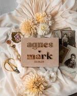 Albumy ślubne Pudełka na zdjęcia  pudełko na zdjęcia personalizowane welurowe pudełko na zdjęcia ślubne, pamiątka ślubu, pudełko od fotografa dla pary młodej, pomysł na prezent pudełko na zdjęcia 2