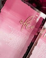 Przysięga Małżeńska  Błogosławieństwo od Rodziców Przysięga Małżeńska   akrylowe tabliczki z przysięgą małżeńską, malowane farbą w odcieniach różu, przysięga małżeńska na pamiątkę dla Pary Młodej, 2