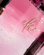 Przysięga Małżeńska  Błogosławieństwo od Rodziców Przysięga Małżeńska   akrylowe tabliczki z przysięgą małżeńską, malowane farbą w odcieniach różu, przysięga małżeńska na pamiątkę dla Pary Młodej, 11