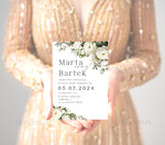 Zaproszenia ślubne Proste i Nowoczesne  kwiatowe wzory zaproszeń ślubnych, zaproszenia na ślub cywilny, minimalistyczne zaproszenia na ślub, delikatne zaproszenia slubne proste wzory zaproszeń ślubnych2