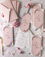 Zaproszenia ślubne Proste i Nowoczesne  owalne zaproszenia ślubne, minimalistyczne zaproszenia na ślub i wesele, monochromatyczne podłużne zproszenie13