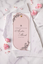 Zaproszenia ślubne Proste i Nowoczesne  owalne zaproszenia ślubne, minimalistyczne zaproszenia na ślub i wesele, monochromatyczne podłużne zproszenie7