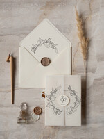 Zaproszenia ślubne Proste i Nowoczesne  zaproszenia slubne ecru, eleganckie zaproszenia ślubne z kalką, delikatne zaproszenia slubne, proste i nowoczesne wzory zaproszeń ślubnych1