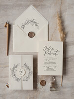 Zaproszenia ślubne Proste i Nowoczesne  zaproszenia slubne ecru, eleganckie zaproszenia ślubne z kalką, delikatne zaproszenia slubne, proste i nowoczesne wzory zaproszeń ślubnych2