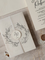 Zaproszenia ślubne Proste i Nowoczesne  zaproszenia slubne ecru, eleganckie zaproszenia ślubne z kalką, delikatne zaproszenia slubne, proste i nowoczesne wzory zaproszeń ślubnych3