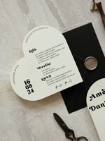 Zaproszenia ślubne Proste i Nowoczesne  zaproszenia ślubne z ozdobnym spinaczem, minimalistyczne zaproszenia na ślub w kształcie serca, delikatne zaproszenia slubne proste wzory zaproszeń ślubnych2