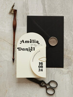 Zaproszenia ślubne Proste i Nowoczesne  zaproszenia ślubne z ozdobnym spinaczem, minimalistyczne zaproszenia na ślub w kształcie serca, delikatne zaproszenia slubne proste wzory zaproszeń ślubnych3