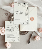 Zaproszenia ślubne Proste i Nowoczesne  nowoczesne zaproszenia ślubne, minimalistyczne zaproszenia na ślub, delikatne zaproszenia slubne proste wzory zaproszeń ślubnych, rustykalne zaproszenia slubne2