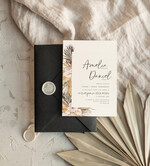 Zaproszenia ślubne Proste i Nowoczesne  eleganckie proste zaproszenia ślubne, minimalistyczne zaproszenia na ślub i wesele, delikatne zaproszenia slubne, proste wzory zaproszeń ślubnych, zaproszenia z czarną kopertą 1