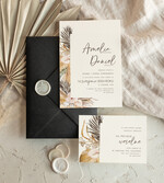 Zaproszenia ślubne Proste i Nowoczesne  eleganckie proste zaproszenia ślubne, minimalistyczne zaproszenia na ślub i wesele, delikatne zaproszenia slubne, proste wzory zaproszeń ślubnych, zaproszenia z czarną kopertą 2