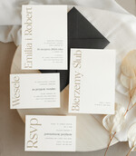 Zaproszenia ślubne Proste i Nowoczesne  proste zaproszenia ślubne, minimalistyczne zaproszenia na ślub i wesele, delikatne zaproszenia slubne, proste wzory zaproszeń ślubnych, zaproszenia z czarną kopertą1
