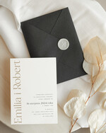 Zaproszenia ślubne Proste i Nowoczesne  proste zaproszenia ślubne, minimalistyczne zaproszenia na ślub i wesele, delikatne zaproszenia slubne, proste wzory zaproszeń ślubnych, zaproszenia z czarną kopertą3