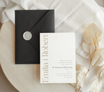 Zaproszenia ślubne Proste i Nowoczesne  proste zaproszenia ślubne, minimalistyczne zaproszenia na ślub i wesele, delikatne zaproszenia slubne, proste wzory zaproszeń ślubnych, zaproszenia z czarną kopertą4