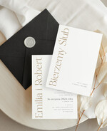 Zaproszenia ślubne Proste i Nowoczesne  proste zaproszenia ślubne, minimalistyczne zaproszenia na ślub i wesele, delikatne zaproszenia slubne, proste wzory zaproszeń ślubnych, zaproszenia z czarną kopertą0