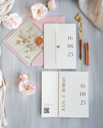 Zaproszenia ślubne Proste i Nowoczesne  składane zaproszenia na ślub i weselne, delikatne zaproszenie ślubne ze złotym serduszkiem, proste zaproszenia na ślub, delikatne zaproszenia ślubne1