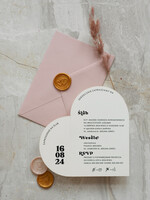 Zaproszenia ślubne Proste i Nowoczesne  zaproszenia ślubne z ozdobnym spinaczem, minimalistyczne zaproszenia na ślub w kształcie serca, delikatne zaproszenia slubne proste wzory zaproszeń ślubnych2