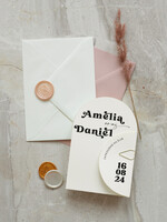 Zaproszenia ślubne Proste i Nowoczesne  zaproszenia ślubne z ozdobnym spinaczem, minimalistyczne zaproszenia na ślub w kształcie serca, delikatne zaproszenia slubne proste wzory zaproszeń ślubnych4