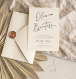 Zaproszenia ślubne Proste i Nowoczesne  minimalistyczne zaproszenia ślubne, proste zaproszenia na ślub i wesele, delikatne zaproszenia slubne, zaproszenia ślubne w kolorze ecru, proste wzory zaproszeń2