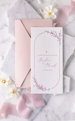 Zaproszenia ślubne Proste i Nowoczesne  proste zaproszenia ślubne, minimalistyczne zaproszenia na ślub i wesele, monochromatyczne podłużne zaproszeń ślubnych,1