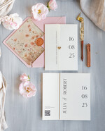 Zaproszenia ślubne Proste i Nowoczesne  składane zaproszenia na ślub i weselne, delikatne zaproszenie ślubne ze złotym serduszkiem, proste zaproszenia na ślub, delikatne zaproszenia ślubne0