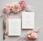 Zaproszenia ślubne Proste i Nowoczesne  nowoczesne zaproszenia slubne, proste zaproszenia na ślub, delikatne zaproszenia slubne, zaproszenia na slub różowe, proste wzory zaproszeń ślubnych5