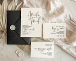 Zaproszenia ślubne Proste i Nowoczesne  nowoczesne zaproszenia slubne z czarną kopertą, proste zaproszenia na ślub, delikatne zaproszenia slubne, eleganckie zaproszenia na slub, proste wzory zaproszeń ślubnych0