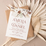 Zaproszenia ślubne Proste i Nowoczesne  eleganckie zaproszenia slubne z kwiatami, proste zaproszenia na ślub, delikatne zaproszenia slubne, zaproszenia na slub w kolorze ecru, proste wzory zaproszeń ślubnych 1