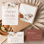 Zaproszenia ślubne Proste i Nowoczesne  eleganckie zaproszenia slubne z kwiatami, proste zaproszenia na ślub, delikatne zaproszenia slubne, zaproszenia na slub w kolorze ecru, proste wzory zaproszeń ślubnych 0