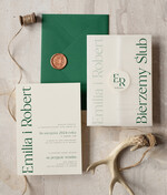 Zaproszenia ślubne Proste i Nowoczesne  zielone eleganckie zaproszenia slubne minimalistyczne zaproszenia na ślub w zieleni delikatne zaproszenia slubne, proste i nowoczesne wzory zaproszeń ślubnych2