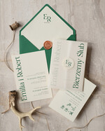 Zaproszenia ślubne Proste i Nowoczesne  zielone eleganckie zaproszenia slubne minimalistyczne zaproszenia na ślub w zieleni delikatne zaproszenia slubne, proste i nowoczesne wzory zaproszeń ślubnych3