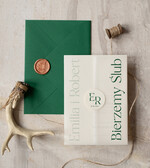 Zaproszenia ślubne Proste i Nowoczesne  zielone eleganckie zaproszenia slubne minimalistyczne zaproszenia na ślub w zieleni delikatne zaproszenia slubne, proste i nowoczesne wzory zaproszeń ślubnych4