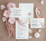 Zaproszenia ślubne Proste i Nowoczesne  delikatne minimalistyczne zaproszenia ślubne w kolorze różu, proste zaproszenia na ślub i wesele, delikatne zaproszenia slubne, zaproszenia na slub z kwiatami0